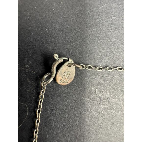 ATI CN Signed Sterling Silver 925 Butterfly Cable Chain Pendant Necklace - Picture 8 of 10